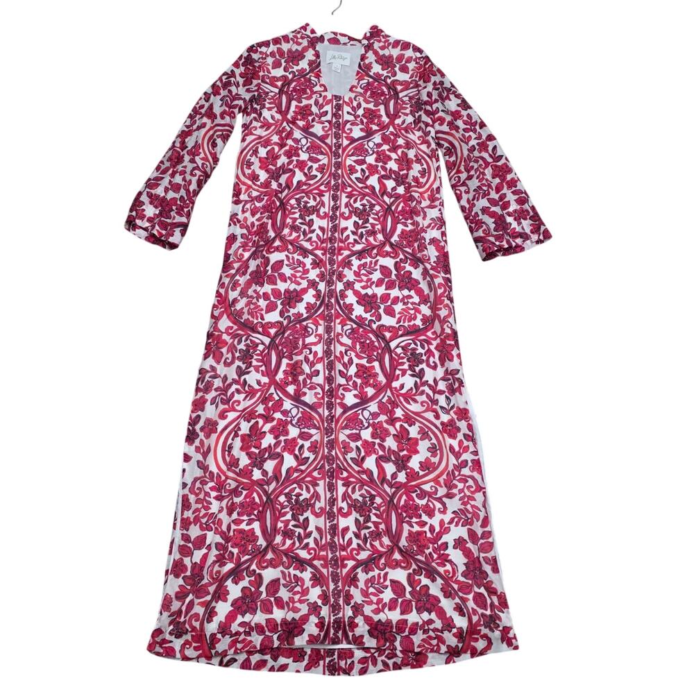 Lilly Pulitzer Irella Maxi Caftan Dress Coconut Slice Of Paradise Size 2